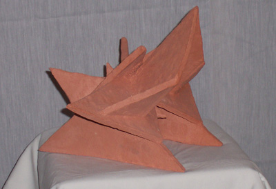 Clay Form (Frontal 3 quarter view from the left side)