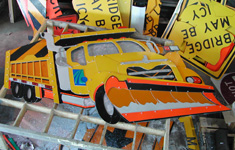 The completed Penndot logo is attached to the main truck assembly.