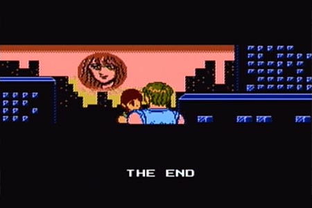In this scene astyanax is returned to the previous time on the same bridge as in the beginning.  He is hugging Cutie's and sees the princess's face in the sunset.